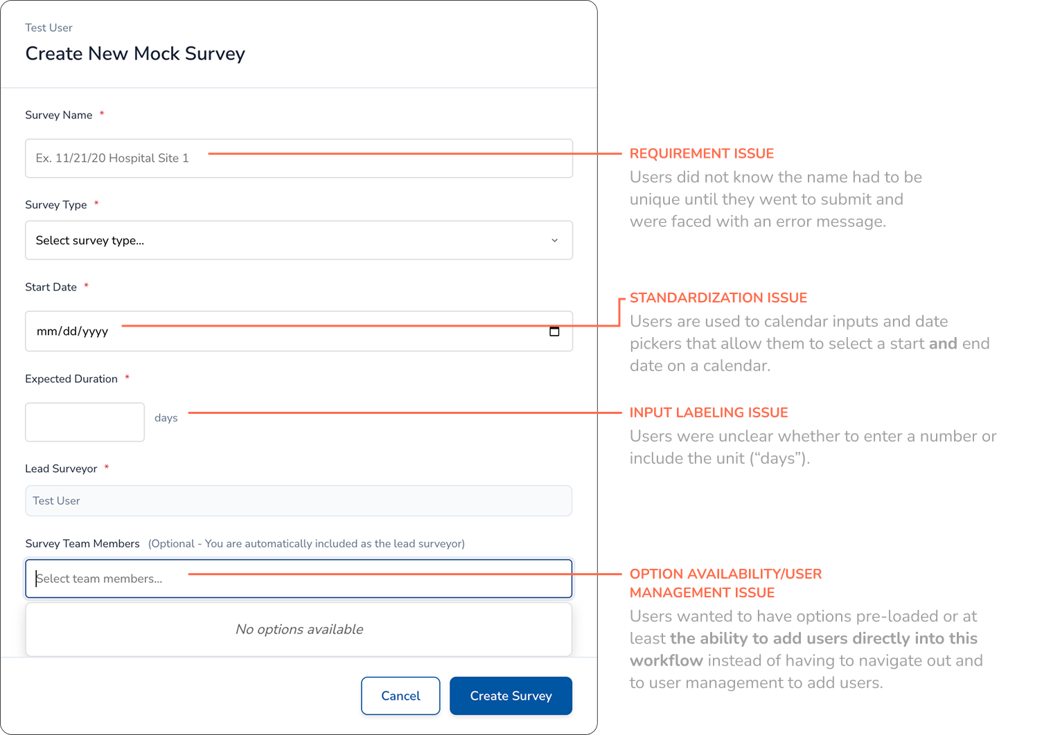 Problem 1B: Form entry standardization issues