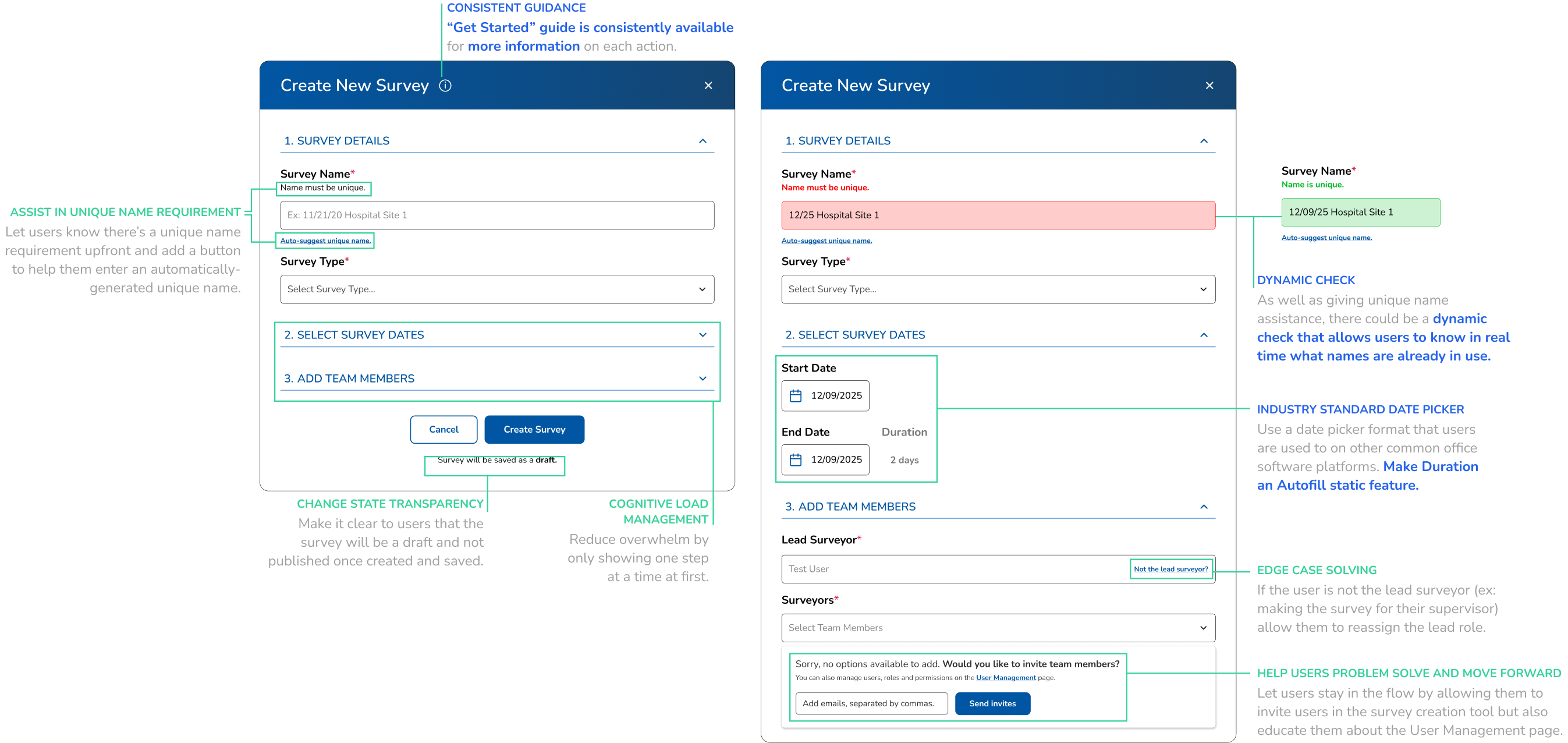 Survey Creation Form Entry redesign